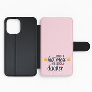 I'm A Spicy Disaster - Funny Quotes Flip / Wallet Phone Case 2