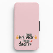 I'm A Spicy Disaster - Funny Quotes Flip / Wallet Phone Case 1