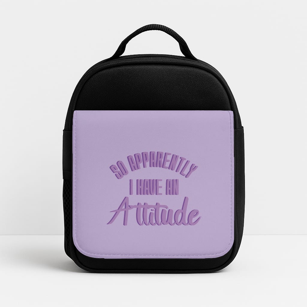 Apprently I Have An Attitude - Funny Quotes Lunchbox
