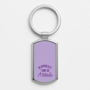 Apprently I Have An Attitude - Funny Quotes Luxury Keyring 1