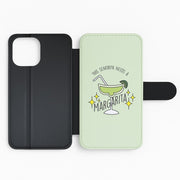 This Senorita Needs A Margarita - Funny Quotes Flip / Wallet Phone Case 2