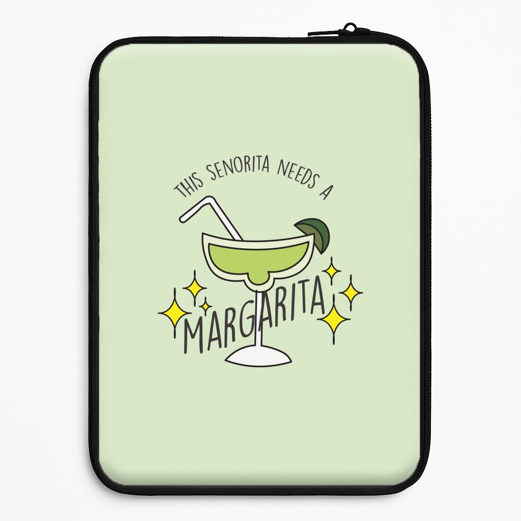 This Senorita Needs A Margarita - Funny Quotes Laptop Sleeve
