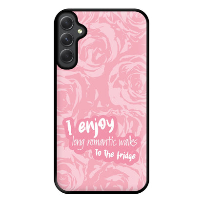 I Enjoy Long Romantic Walks - Funny Quotes Phone Case for Galaxy A14