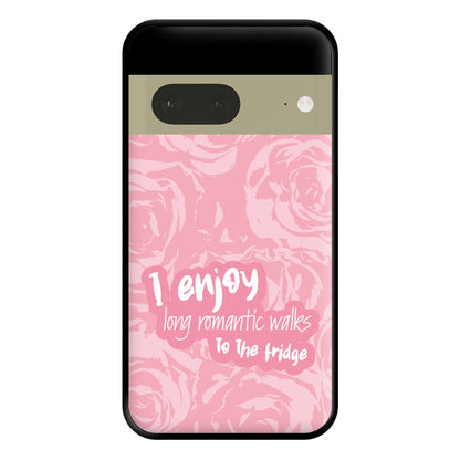 I Enjoy Long Romantic Walks - Funny Quotes Phone Case for Google Pixel 7a