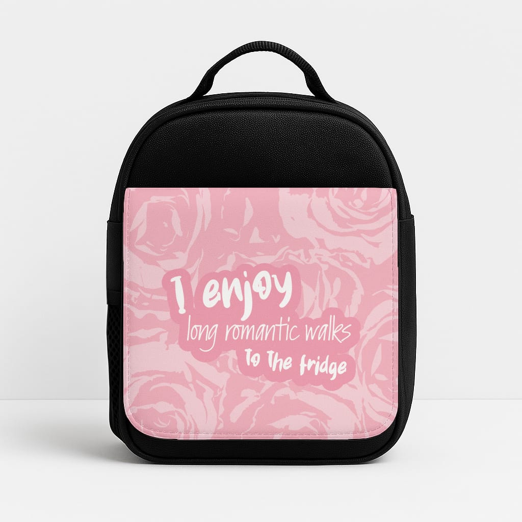 I Enjoy Long Romantic Walks - Funny Quotes Lunchbox
