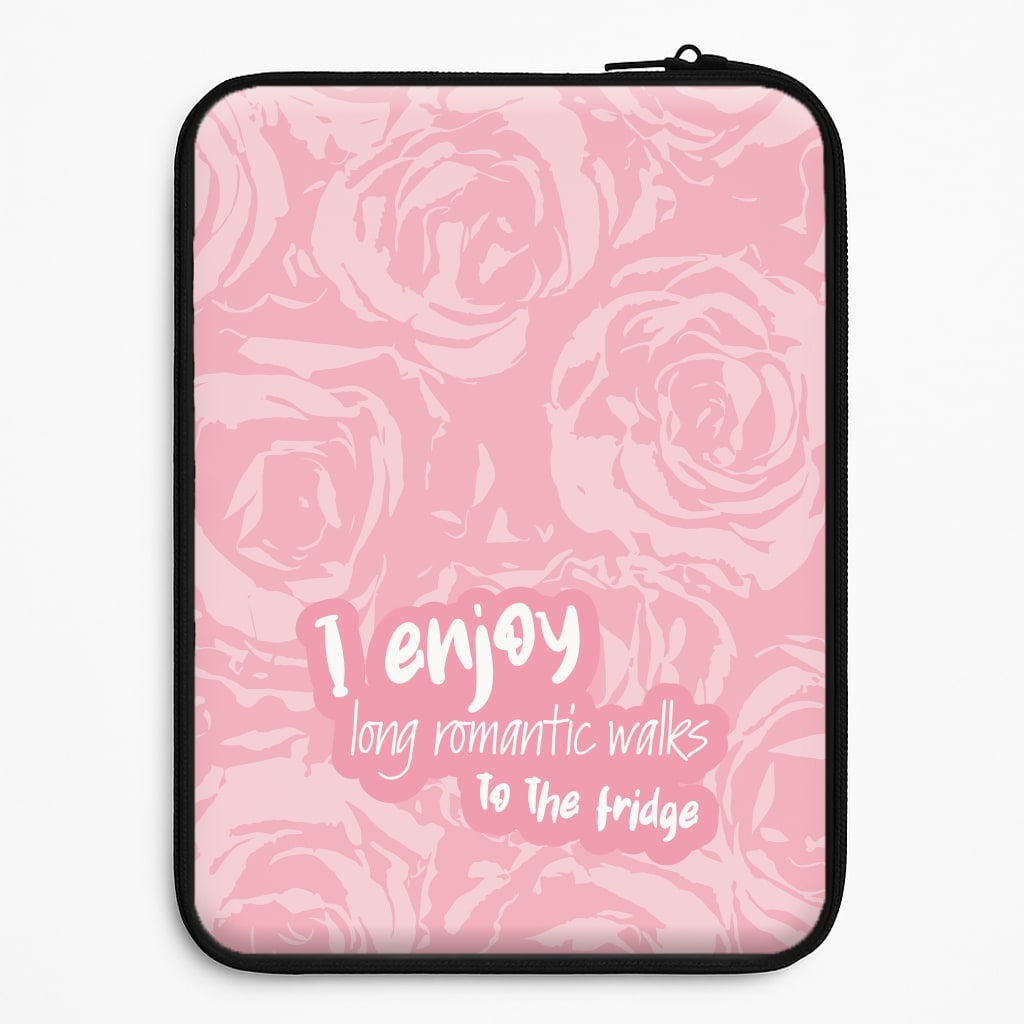 I Enjoy Long Romantic Walks - Funny Quotes Laptop Sleeve