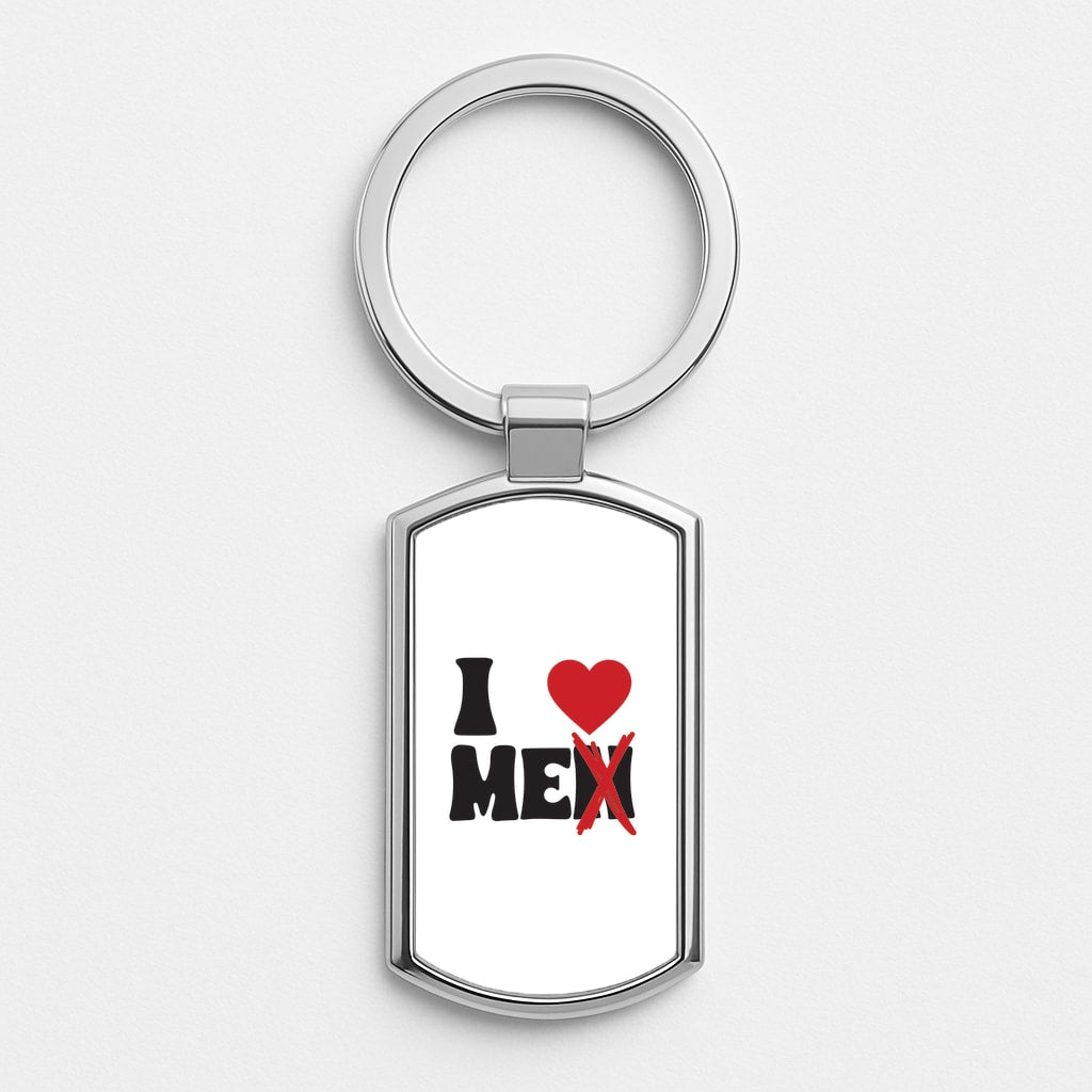 I Love Me - Funny Quotes Silver Keyring