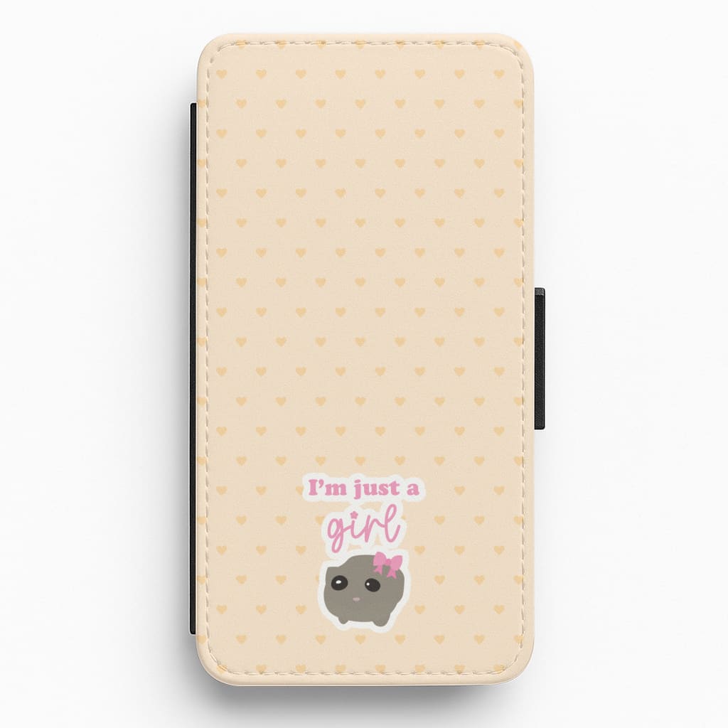 I'm Just A Girl Flip / Wallet Phone Case