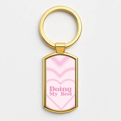 Doing My Best Gold Keyring