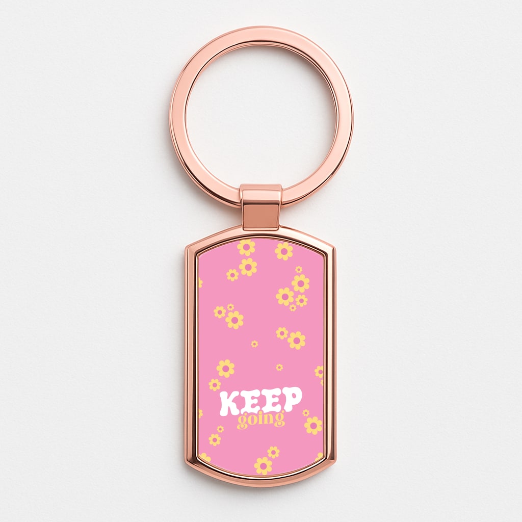 Keep Going Rose Gold Keyring