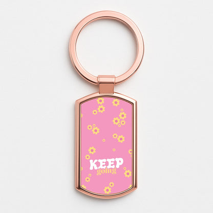 Keep Going Rose Gold Keyring