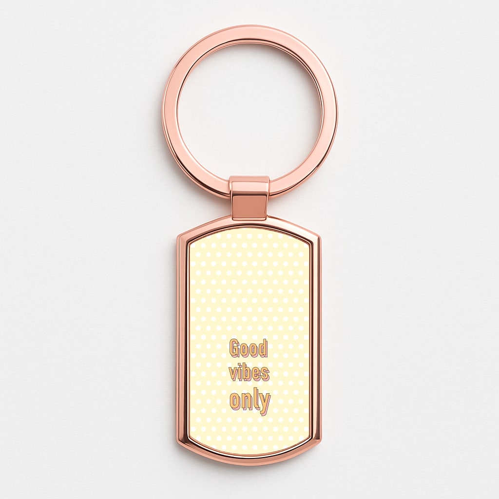 Good Vibes Only Rose Gold Keyring