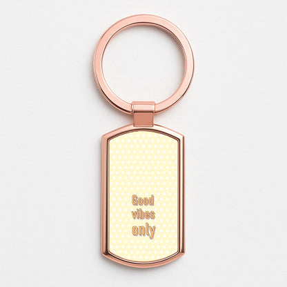 Good Vibes Only Rose Gold Keyring