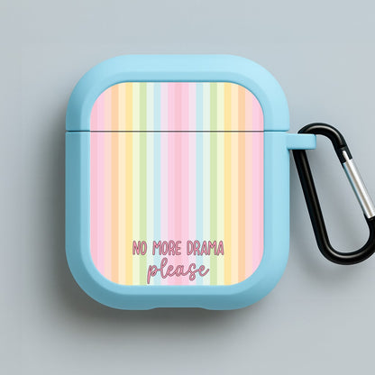 No More Drama Please Blue AirPods Case