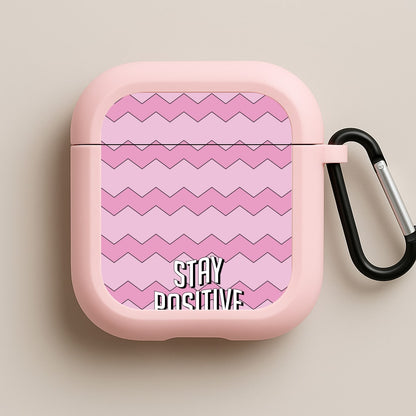 Stay Positive  Pink AirPods Case