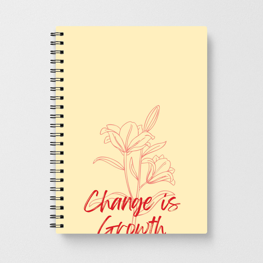 Change Is Growth Orchid Notebook