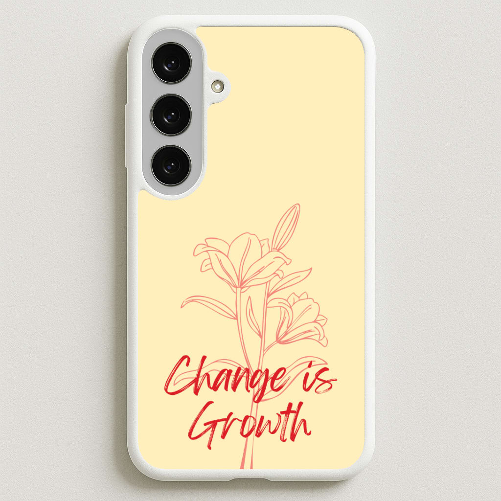 Change Is Growth Orchid Phone Case for Galaxy S25FE