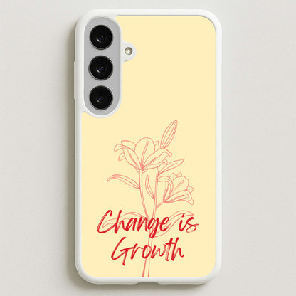 Change Is Growth Orchid Phone Case for Galaxy S25FE