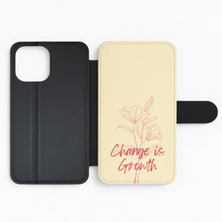 Change Is Growth Orchid Flip Phone Case