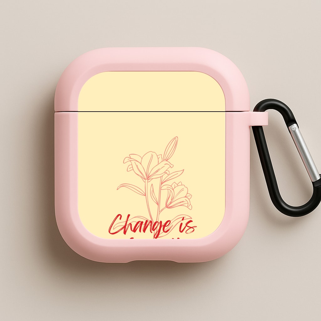 Change Is Growth Orchid Pink AirPods Case