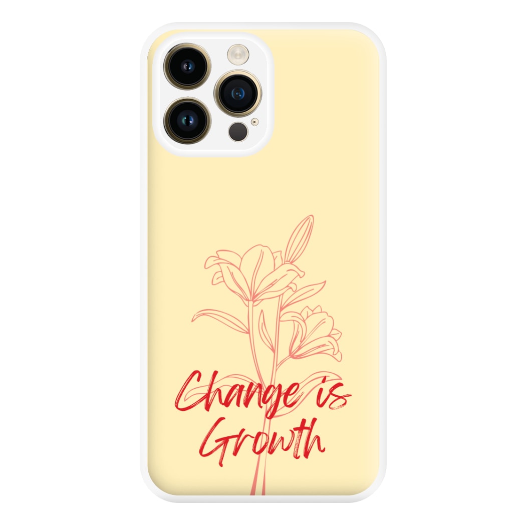 Change Is Growth Orchid Phone Case for iPhone 14 Pro Max