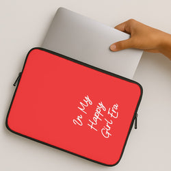 In My Happy Girl Era Red MacBook Case