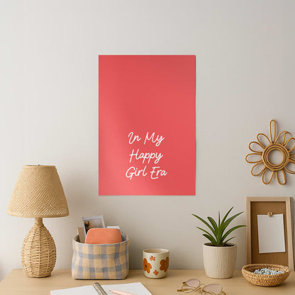 In My Happy Girl Era Red Art Print