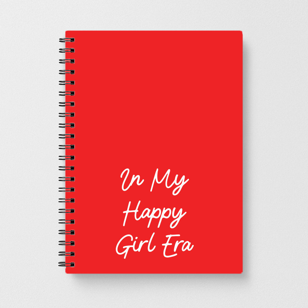 In My Happy Girl Era Red Notebook