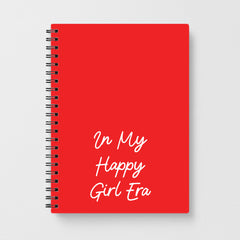In My Happy Girl Era Red Notebook