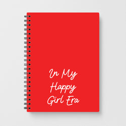 In My Happy Girl Era Red Notebook