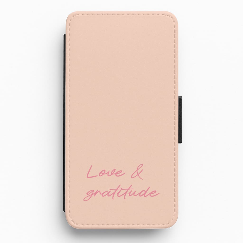 Love And Gratitude Flip / Wallet Phone Case