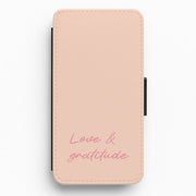 Love And Gratitude Flip / Wallet Phone Case 1