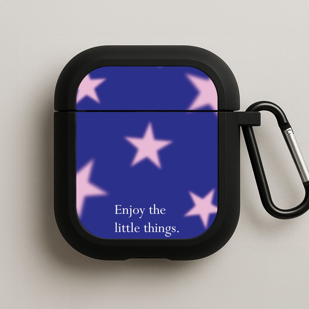 Enjoy The Little Things Dark Purple AirPods Case