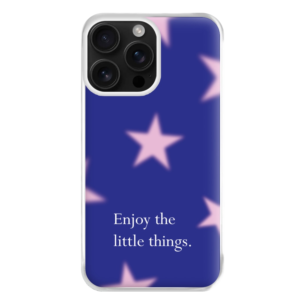 Enjoy The Little Things Dark Purple Phone Case for iPhone 16 Pro Max