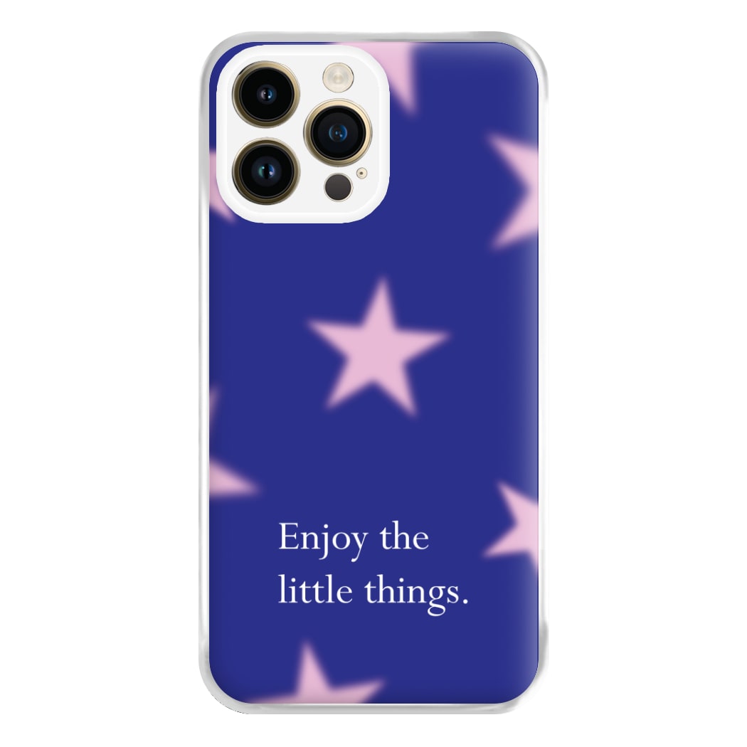 Enjoy The Little Things Dark Purple Phone Case for iPhone 14 Pro Max
