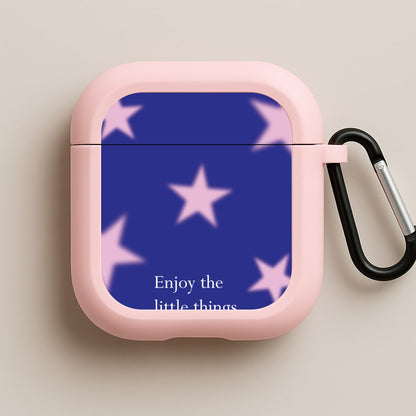 Enjoy The Little Things Dark Purple Pink AirPods Case