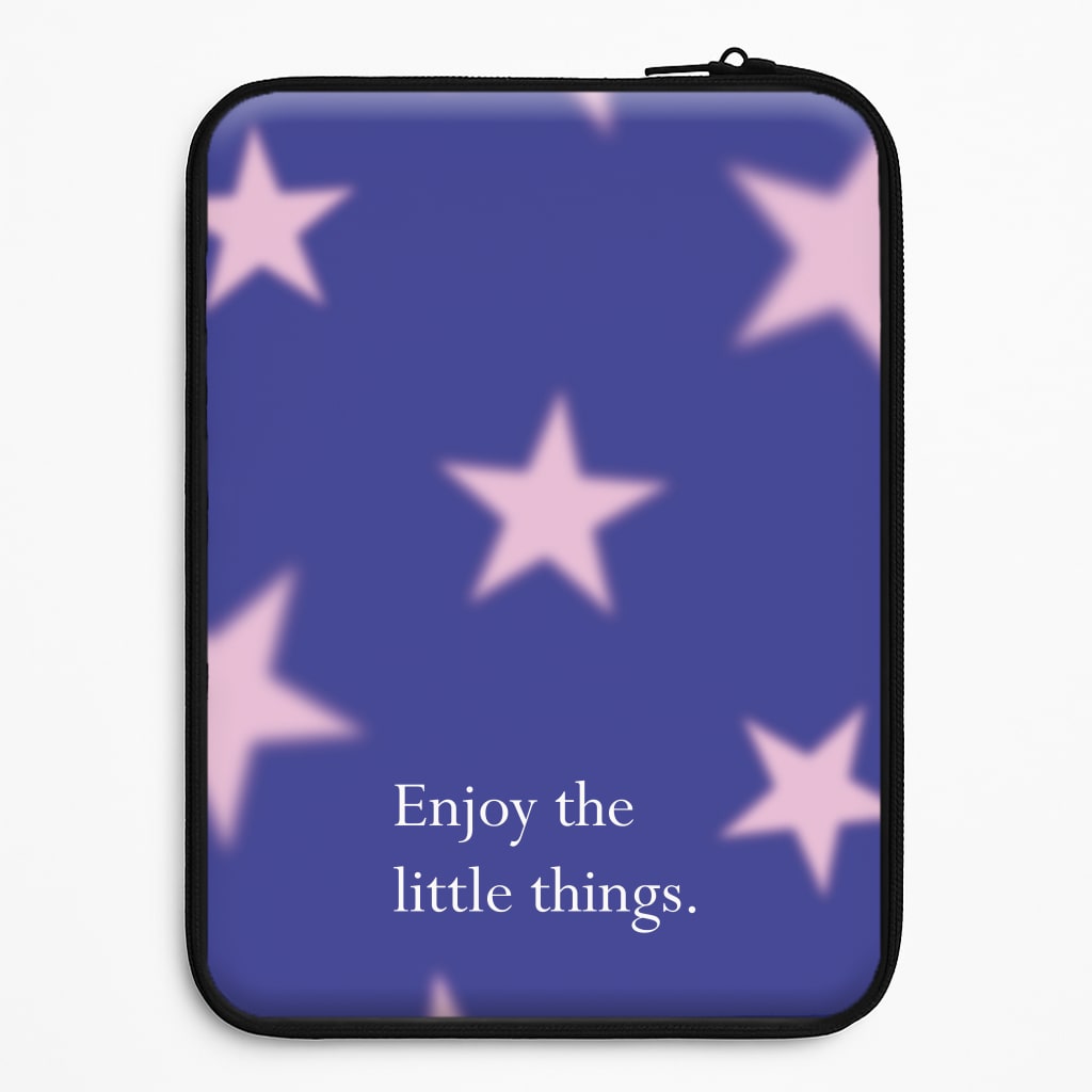 Enjoy The Little Things Dark Purple Laptop Sleeve