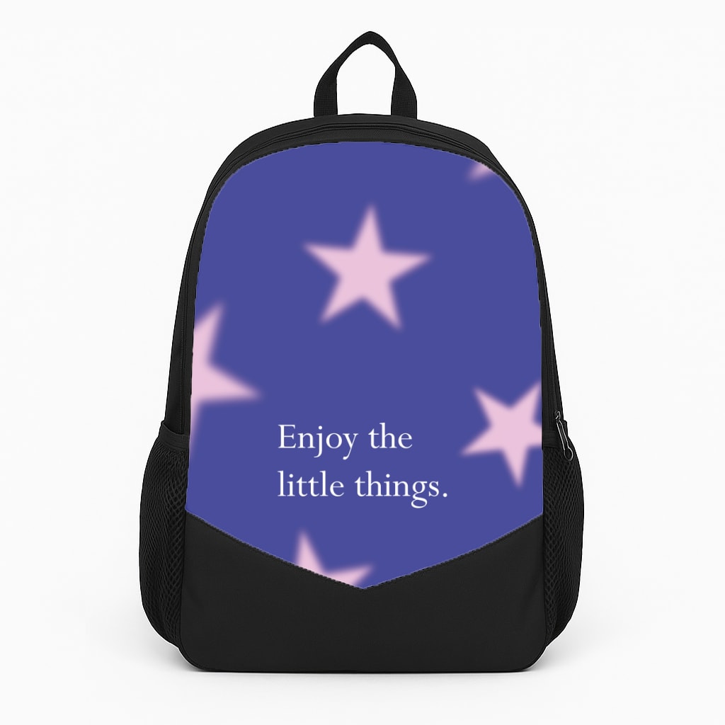Enjoy The Little Things Dark Purple Backpack
