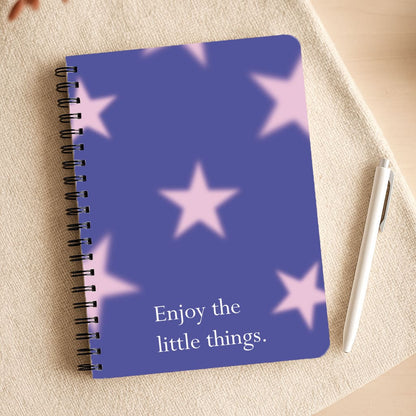 Enjoy The Little Things Dark Purple Notepad