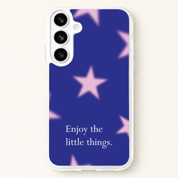 Enjoy The Little Things Dark Purple Phone Case for Galaxy S26 Plus