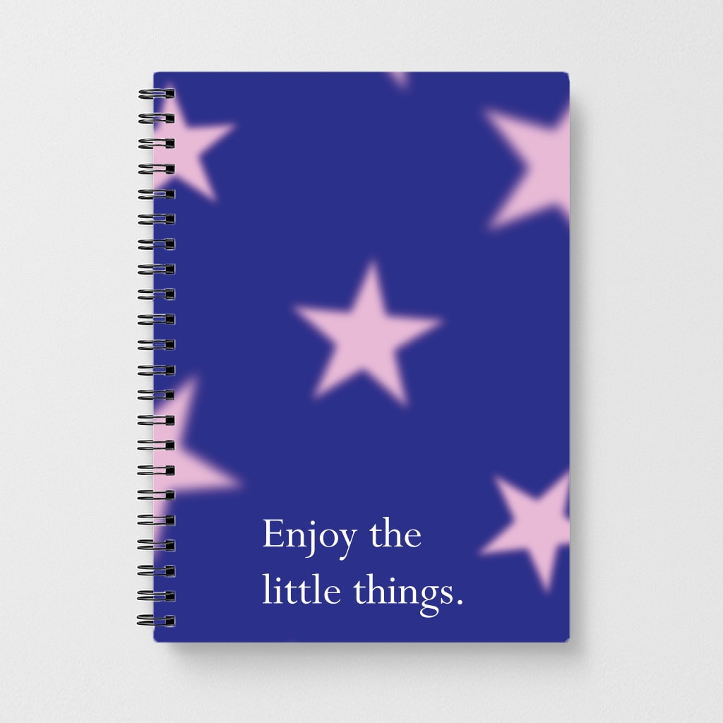 Enjoy The Little Things Dark Purple Notebook