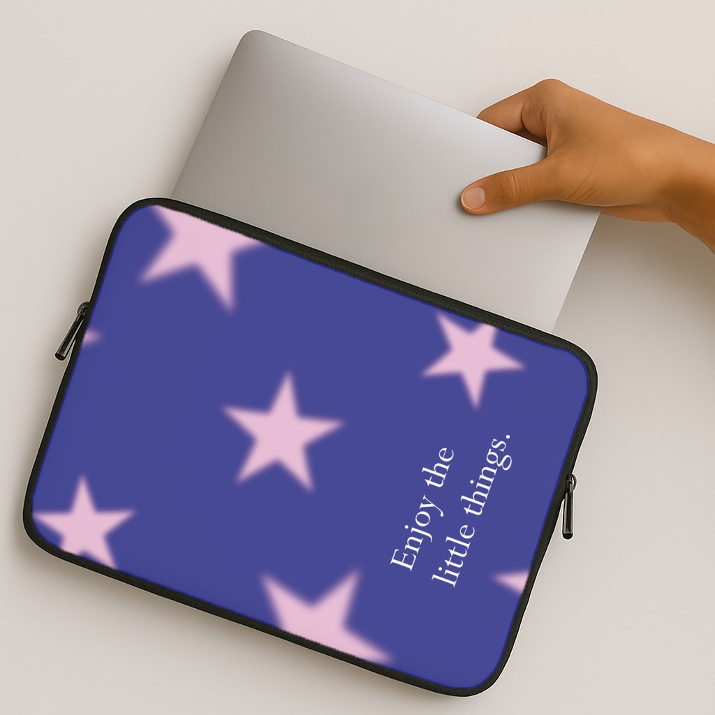 Enjoy The Little Things Dark Purple MacBook Case