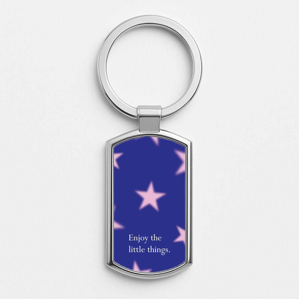 Enjoy The Little Things Dark Purple Luxury Keyring