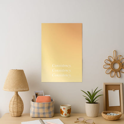 Consistency Yellow Art Print