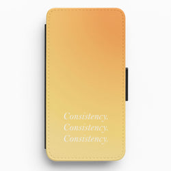 Consistency Yellow Flip / Wallet Phone Case
