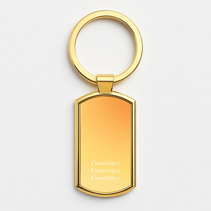 Consistency Yellow Gold Keyring