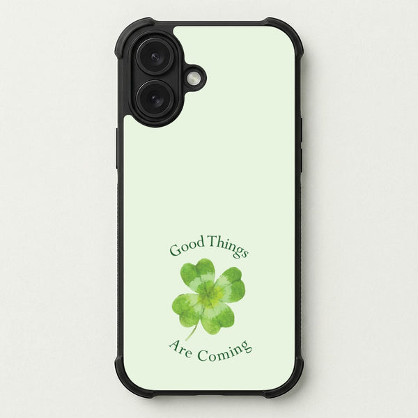 Good Things Are Coming Clover Phone Case — Bumper case