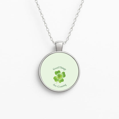 Good Things Are Coming Clover Necklace