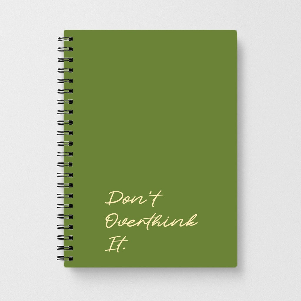 Sage Green Don't Overthink It Notebook