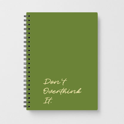 Sage Green Don't Overthink It Notebook
